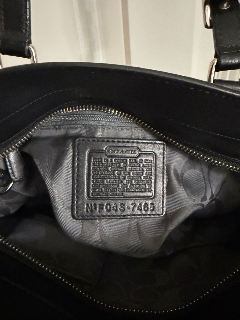 Coach Black Leather Hamptons satchel - Picture 3 of 4